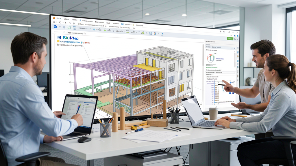 Comparação lado a lado das interfaces do ArchiCAD e Revit para modelagem BIM