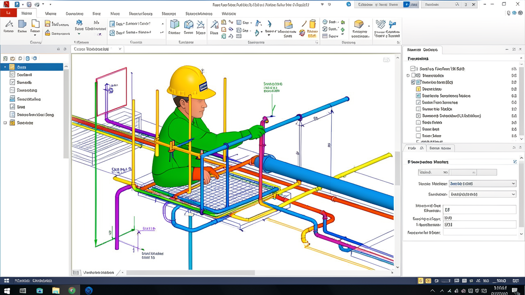 Engenheiro trabalhando com AutoCAD Civil 3D em projeto de infraestrutura