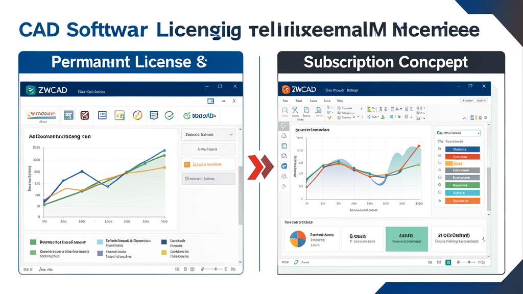 Comparação de modelos de licenciamento: licença permanente ZWCAD vs assinatura AutoCAD