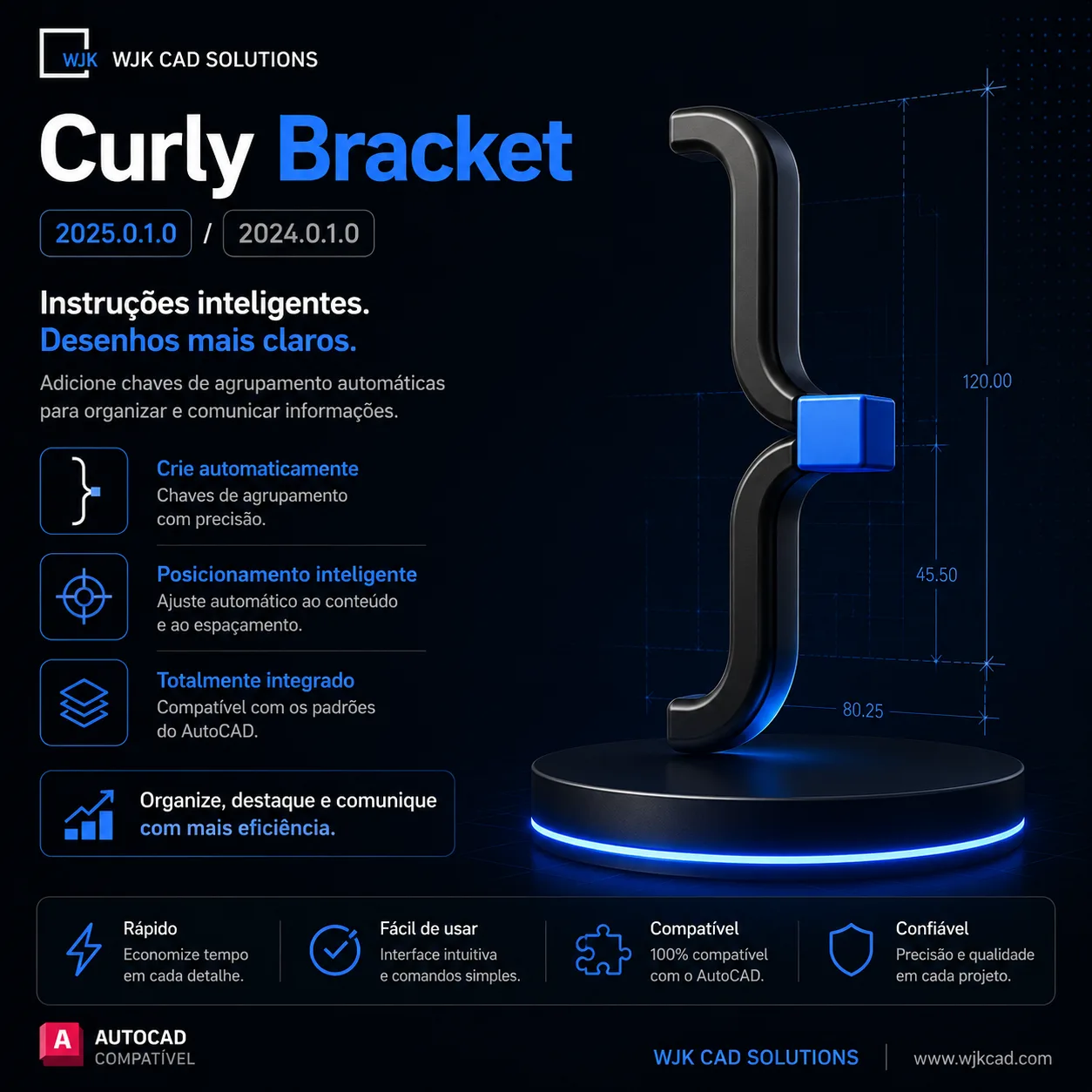 WJK CAD Solutions Curly Bracket